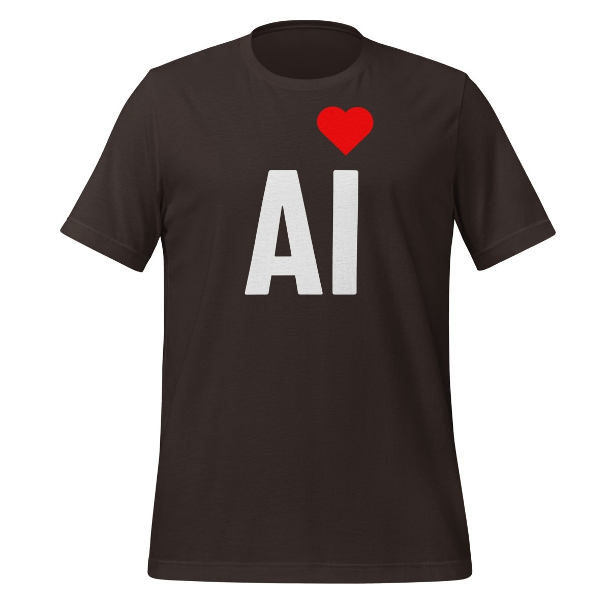AI Heart T - Shirt (unisex) - Brown - AI Store