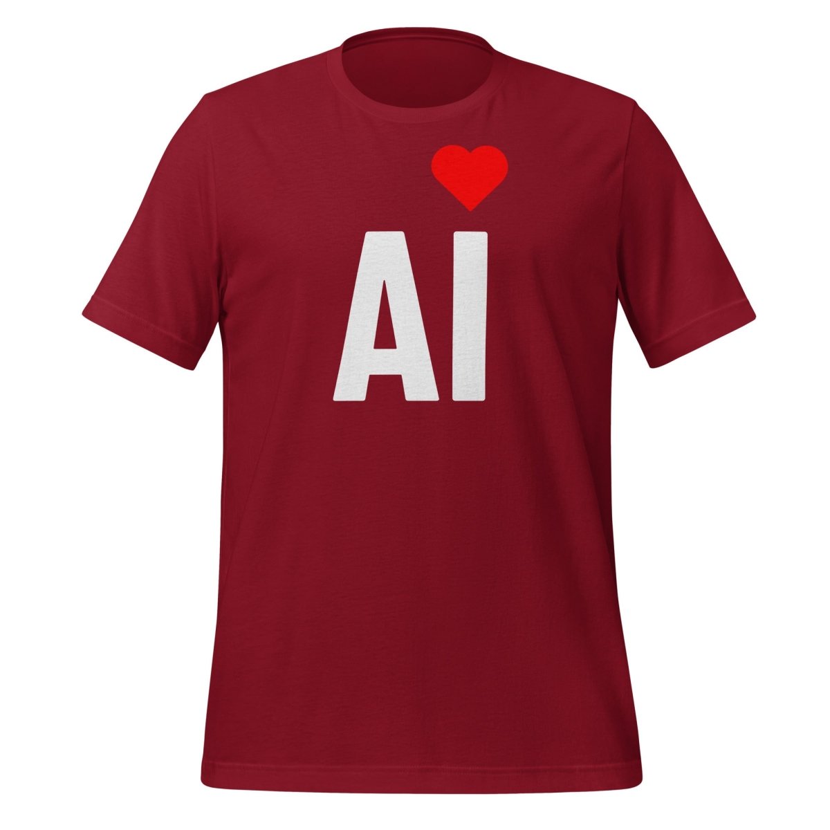 AI Heart T - Shirt (unisex) - Cardinal - AI Store