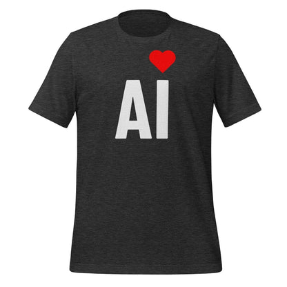 AI Heart T - Shirt (unisex) - Dark Grey Heather - AI Store