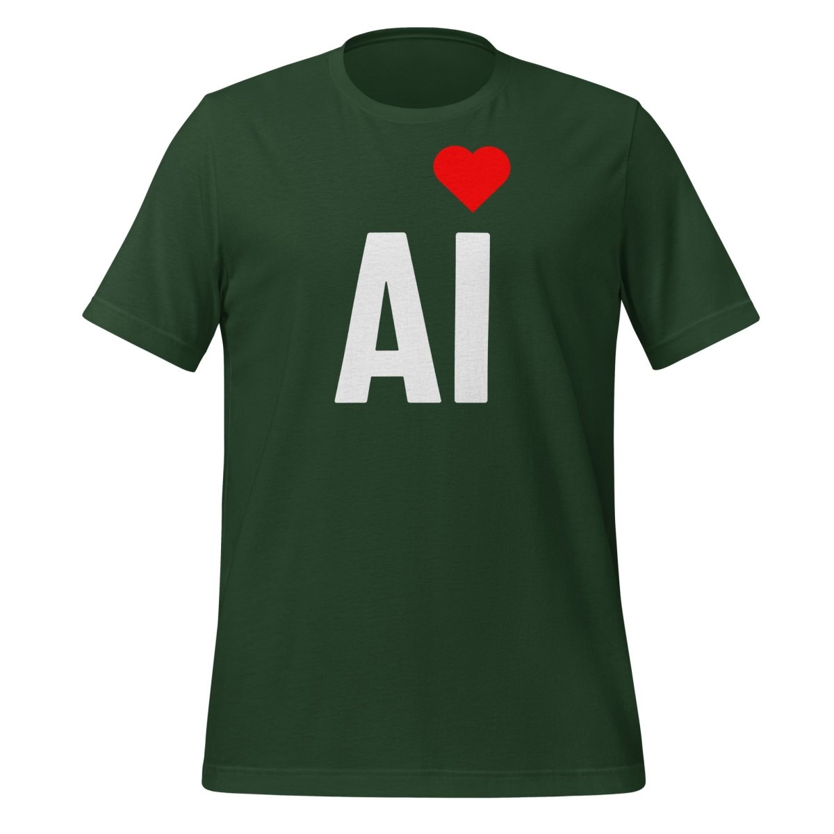 AI Heart T - Shirt (unisex) - Forest - AI Store