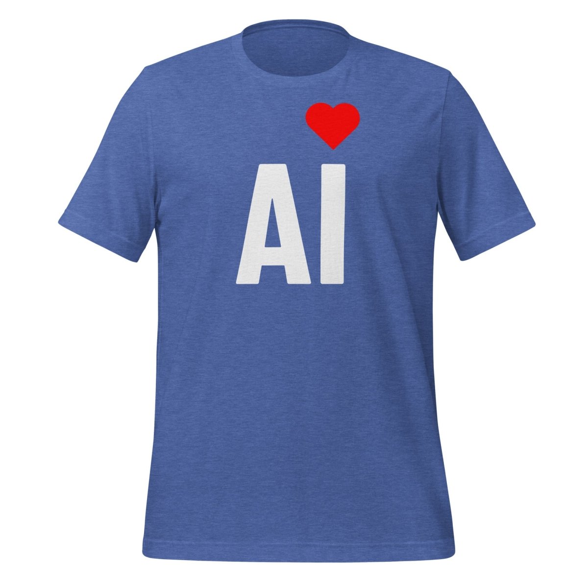 AI Heart T - Shirt (unisex) - Heather True Royal - AI Store