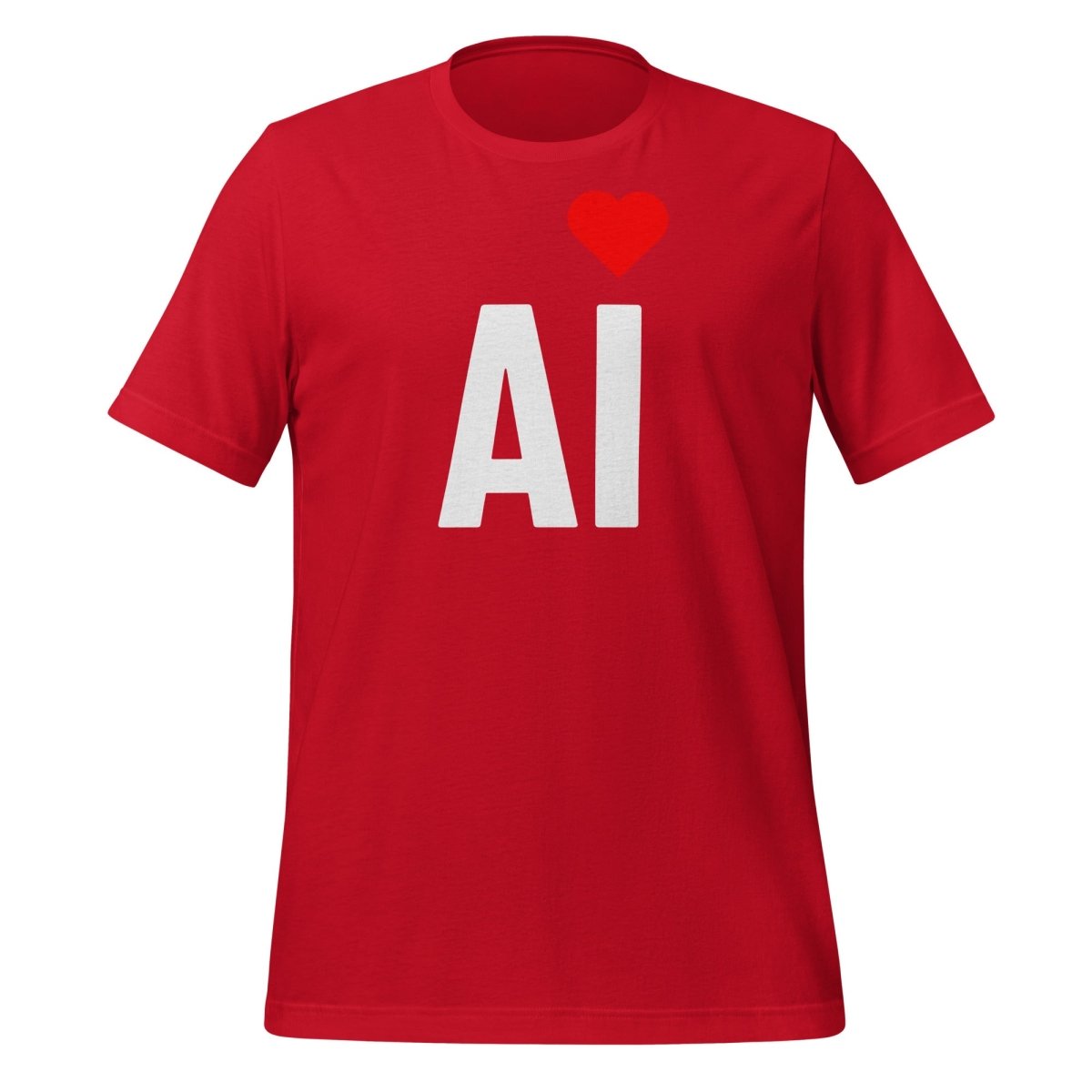AI Heart T - Shirt (unisex) - Red - AI Store