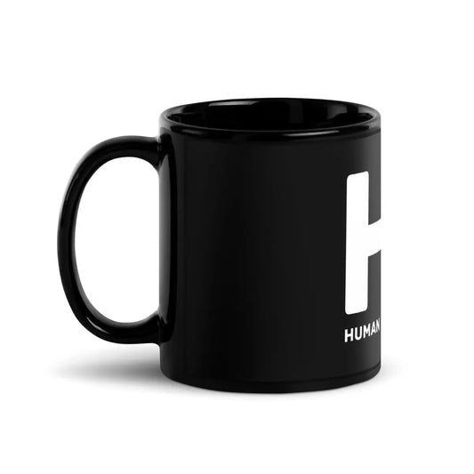 HI Human Intelligence Black Glossy Mug