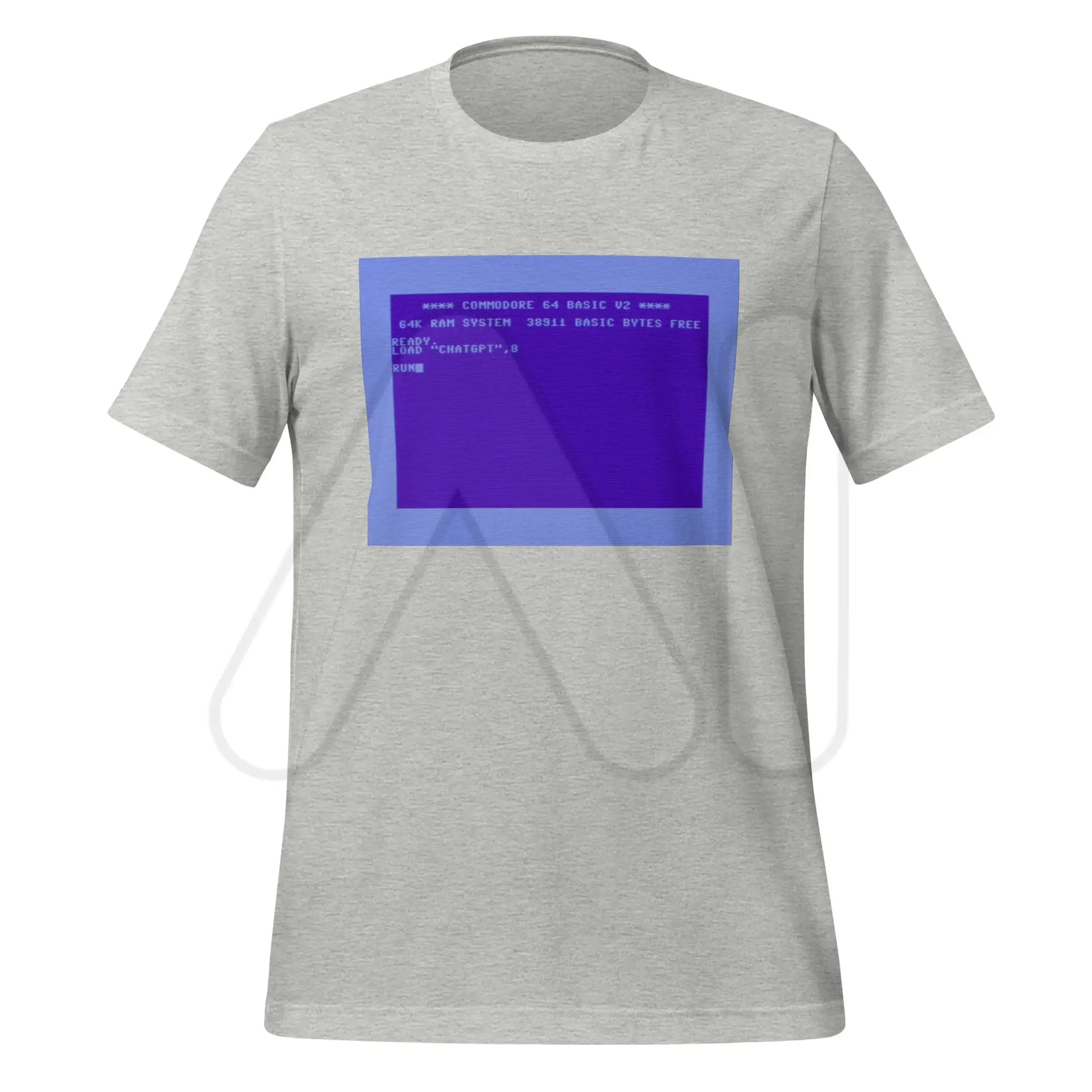 How to Run ChatGPT on a Commodore 64 T-Shirt (unisex) - Athletic Heather / M