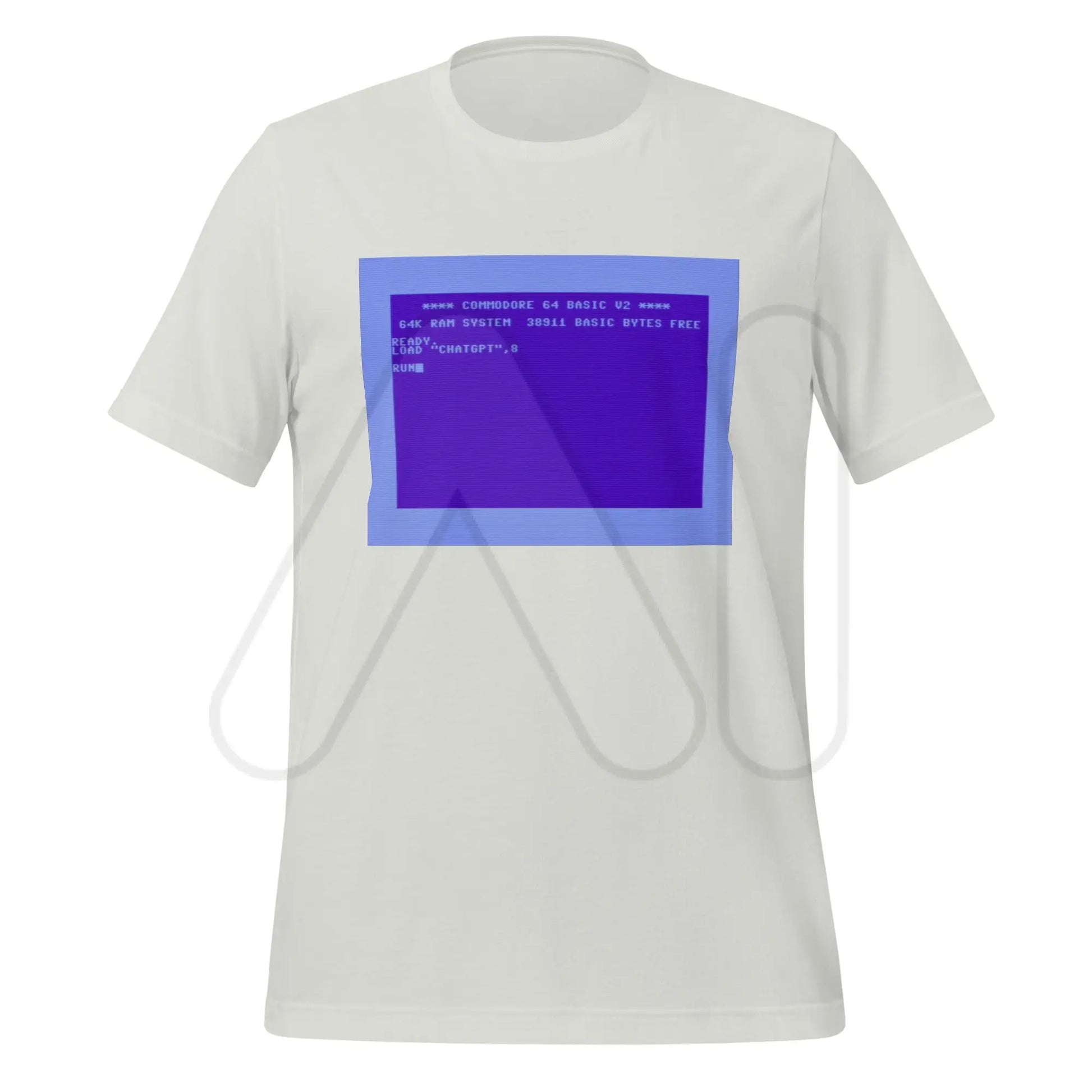 How to Run ChatGPT on a Commodore 64 T-Shirt (unisex) - Silver / M