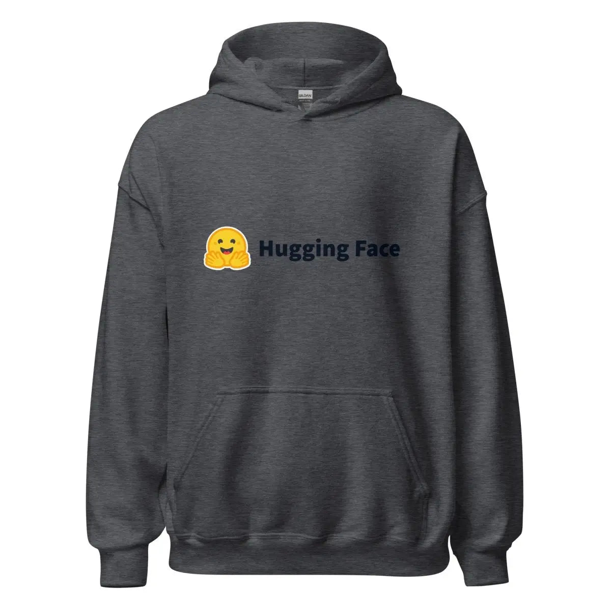 Hugging Face Black Logo Hoodie (unisex) - Dark Heather / M