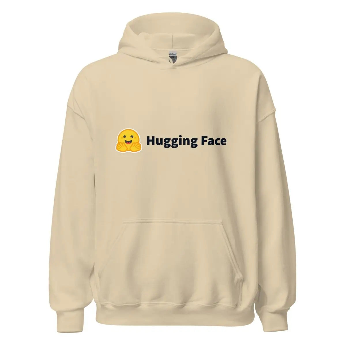 Hugging Face Black Logo Hoodie (unisex) - Sand / M