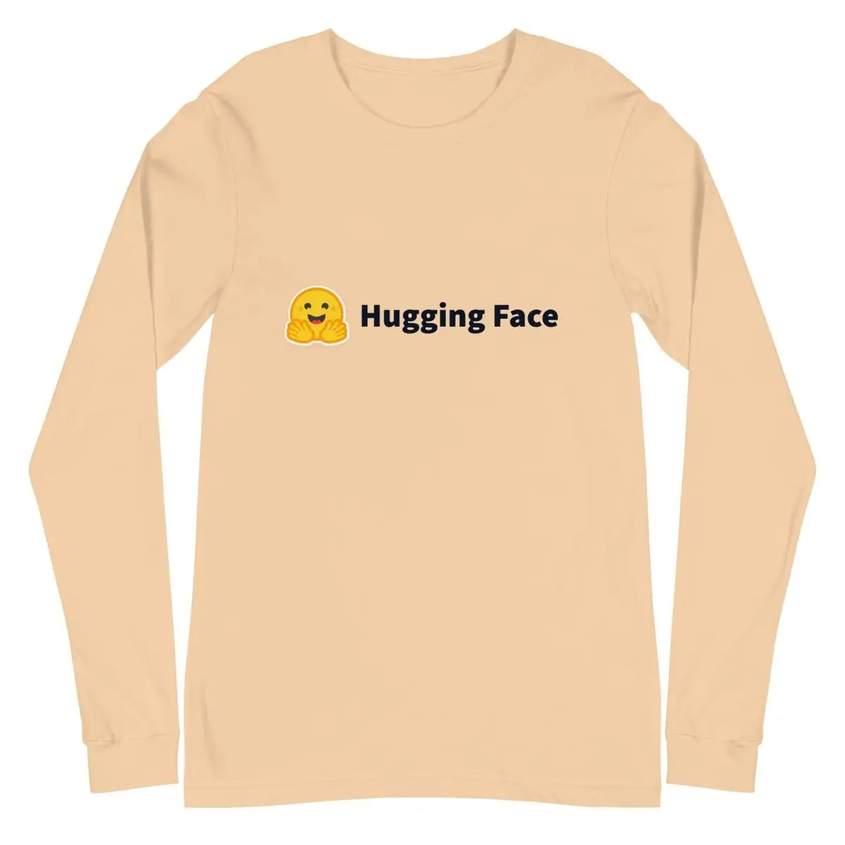 Hugging Face Black Logo Long Sleeve T-Shirt (unisex) - Sand Dune / M