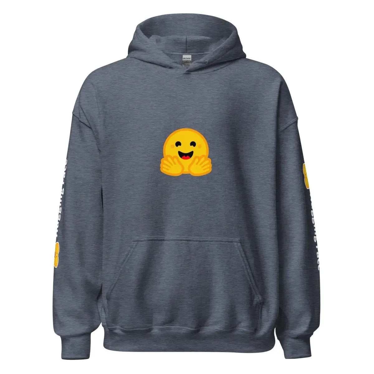 Hugging Face Icon and Logos Hoodie (unisex) - Heather Sport Dark Navy / M