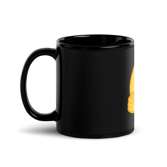 Hugging Face Icon Black Glossy Mug