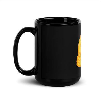 Hugging Face Icon Black Glossy Mug