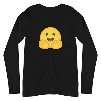 Hugging Face Icon Long Sleeve T-Shirt (unisex) - Black / M