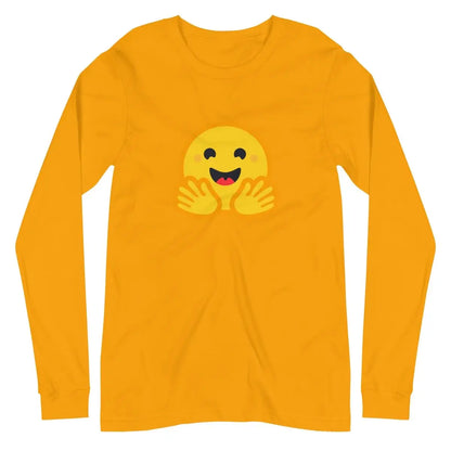 Hugging Face Icon Long Sleeve T-Shirt (unisex) - Gold / M