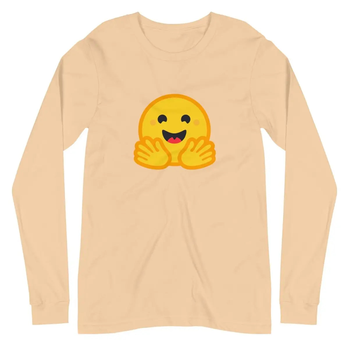 Hugging Face Icon Long Sleeve T-Shirt (unisex) - Sand Dune / M