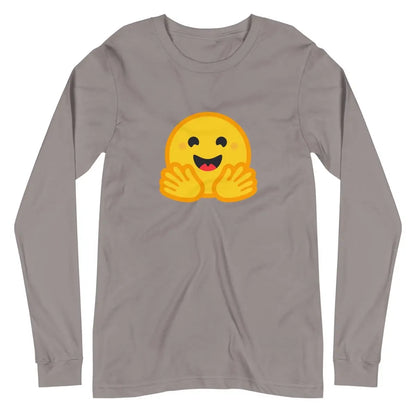 Hugging Face Icon Long Sleeve T-Shirt (unisex) - Storm / M