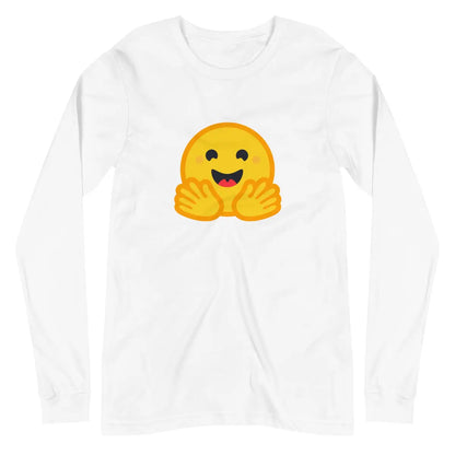 Hugging Face Icon Long Sleeve T-Shirt (unisex) - White / M