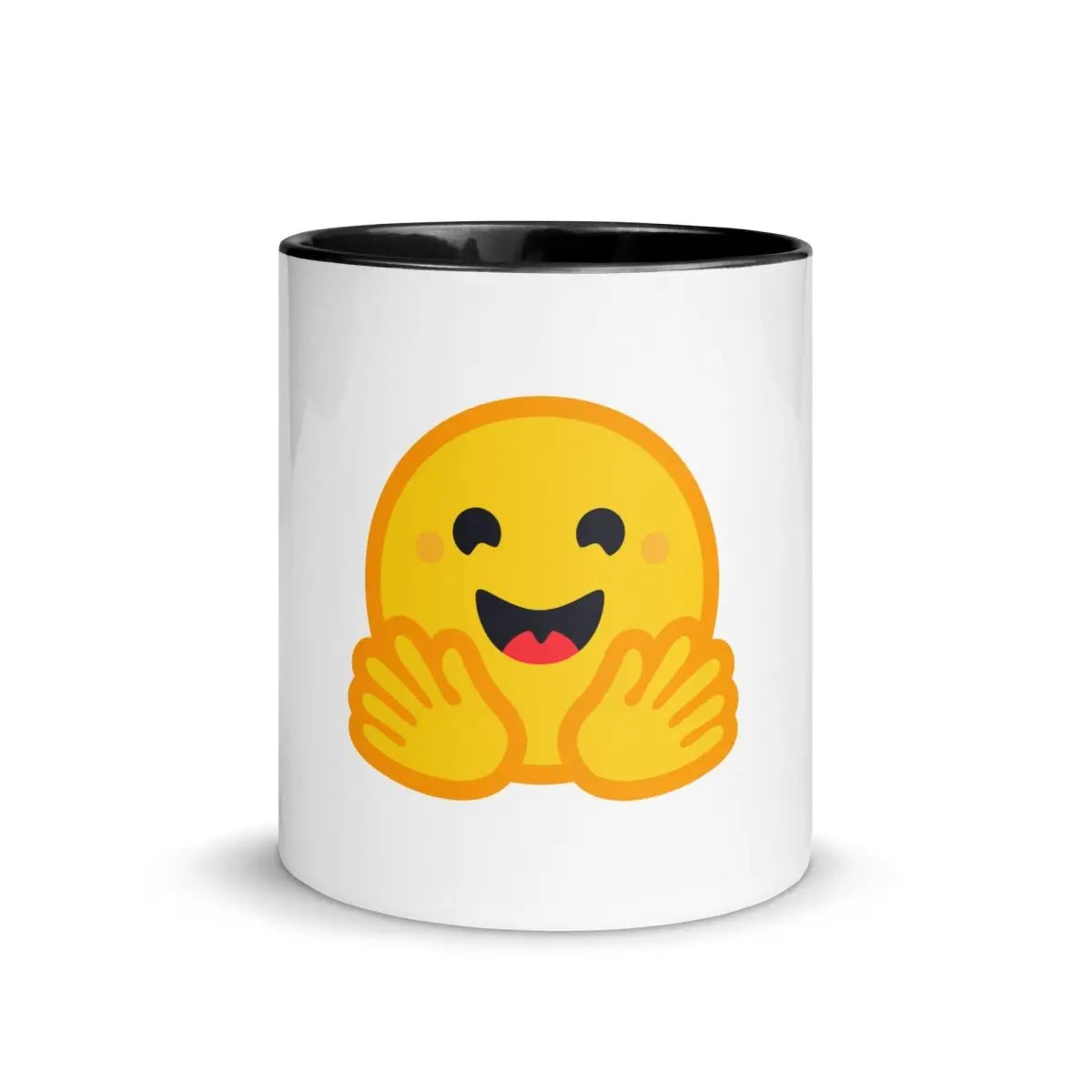 Hugging Face Icon Mug with Color Inside - Black / 11 oz