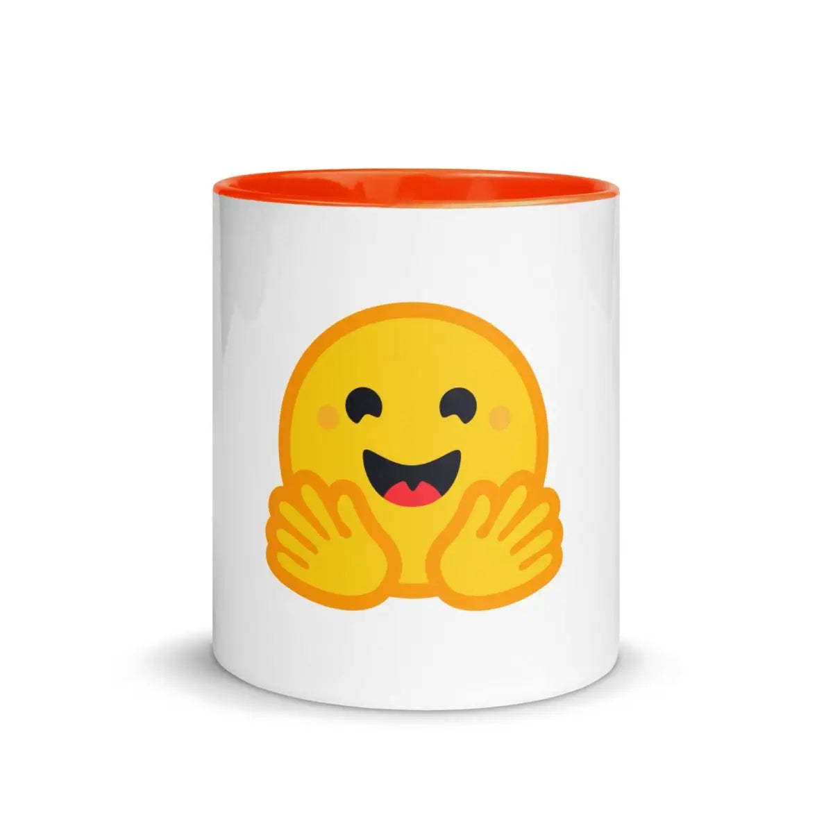 Hugging Face Icon Mug with Color Inside - Orange / 11 oz