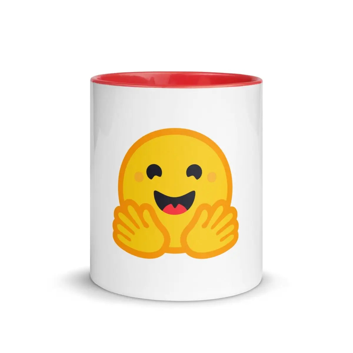 Hugging Face Icon Mug with Color Inside - Red / 11 oz