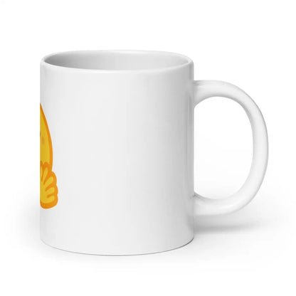 Hugging Face Icon on White Glossy Mug