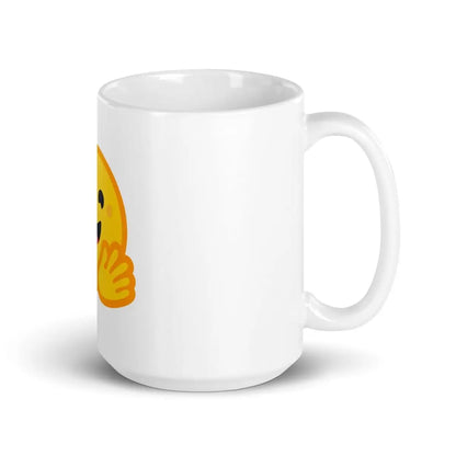 Hugging Face Icon on White Glossy Mug