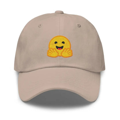 Hugging Face Icon True-Color Embroidered Cap - Stone