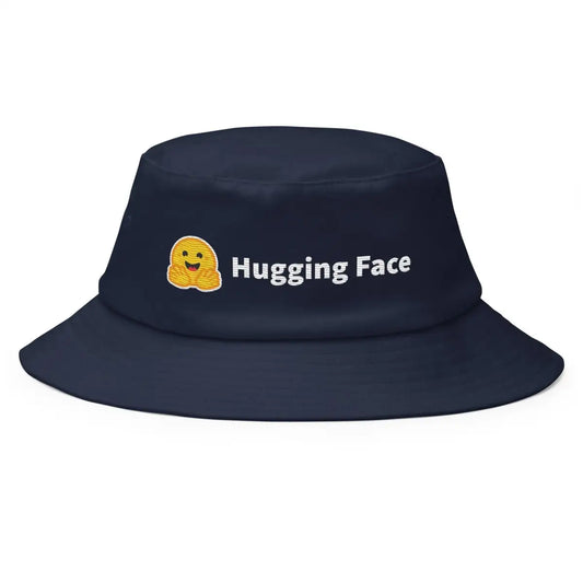 Hugging Face Logo True-Color Embroidered Bucket Hat - Navy