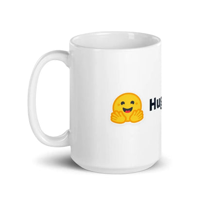 Hugging Face Logo White Glossy Mug