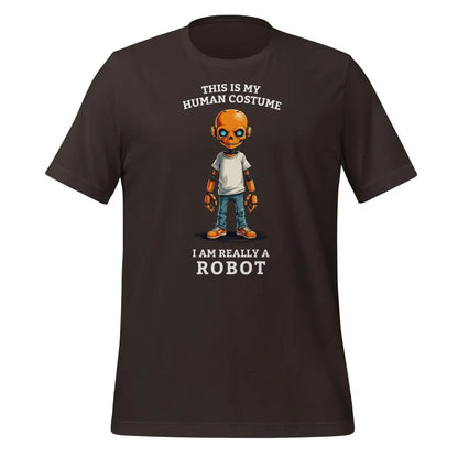 Human Costume Robot T-Shirt (unisex) - Brown / M