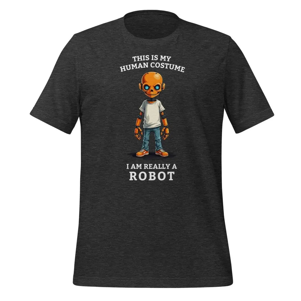 Human Costume Robot T-Shirt (unisex) - Dark Grey Heather / M