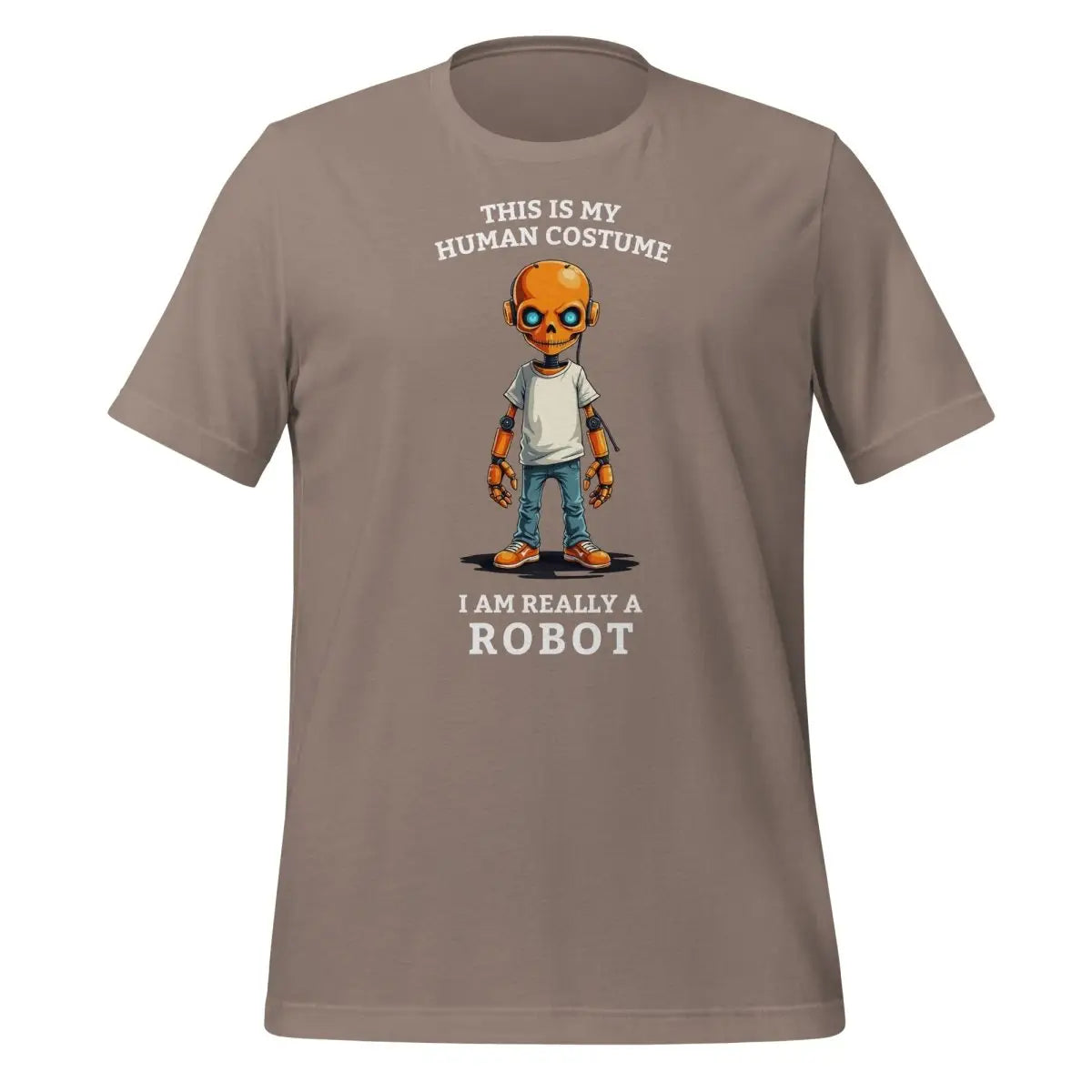 Human Costume Robot T-Shirt (unisex) - Pebble / M