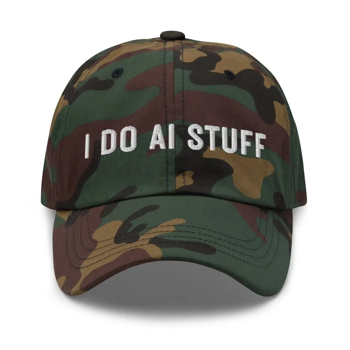 I Do AI Stuff Embroidered Cap 2 - Green Camo