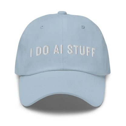 I Do AI Stuff Embroidered Cap 2 - Light Blue