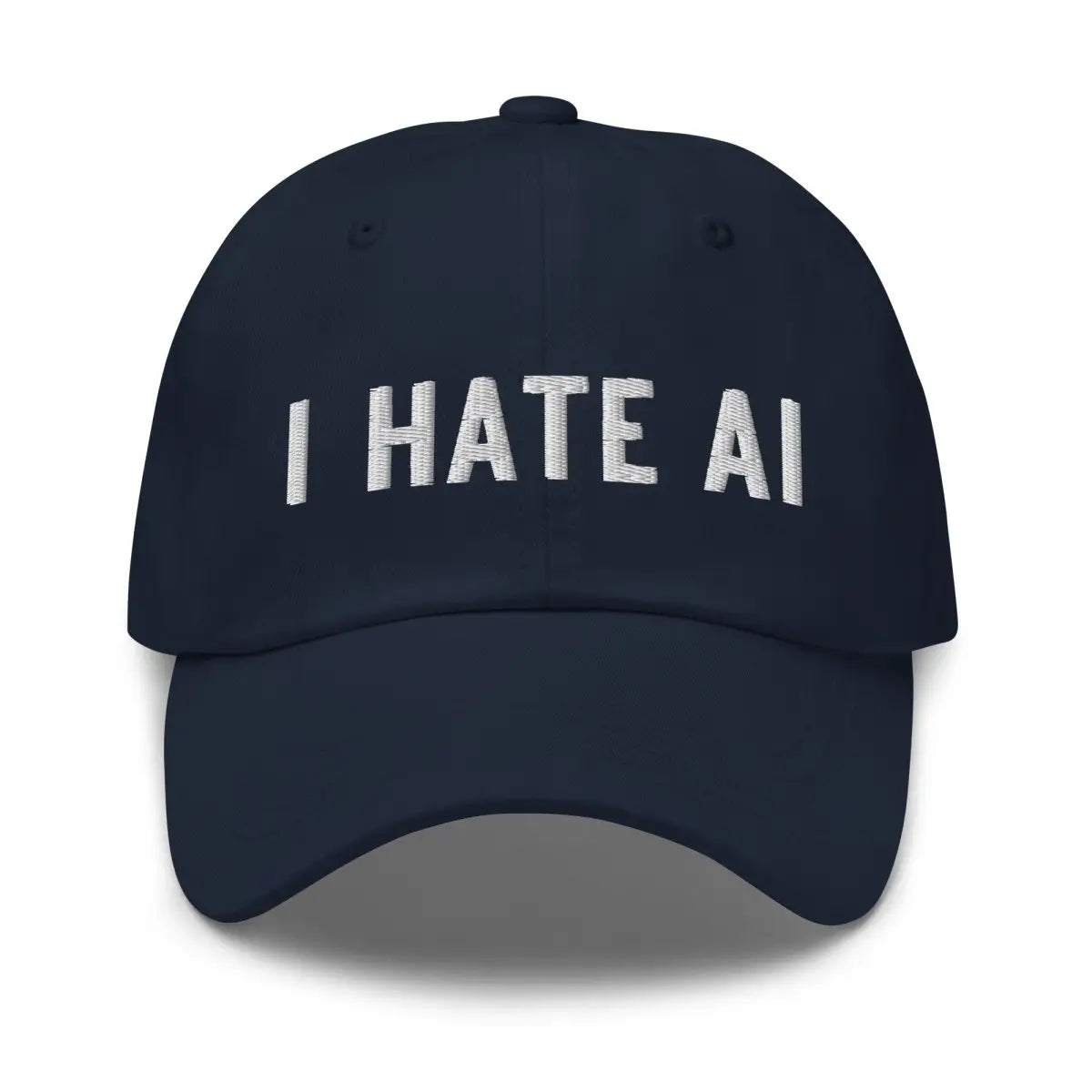 I HATE AI Embroidered Cap 2 - Navy