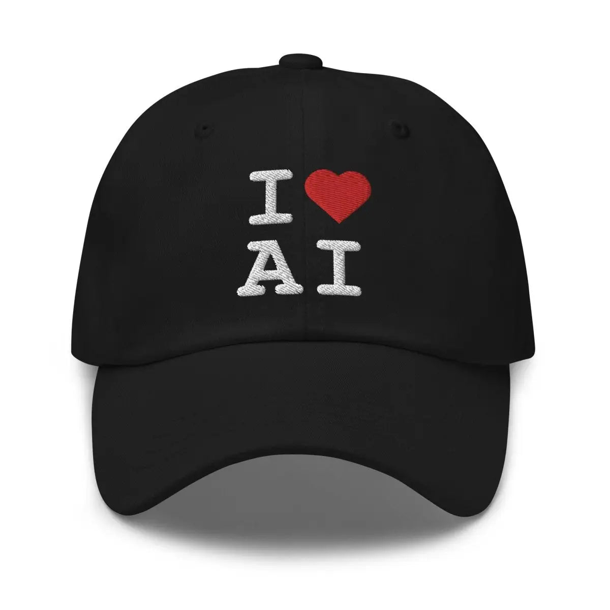 I Heart AI Embroidered Cap 1 - Black