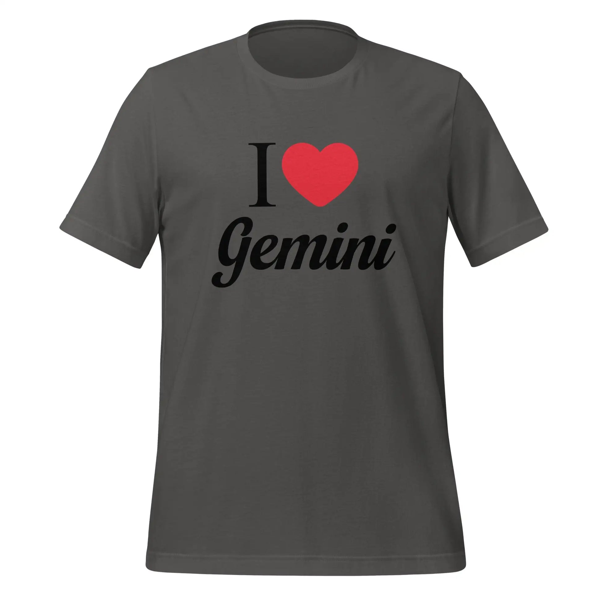 I Heart Gemini T-Shirt (unisex) - Asphalt / M