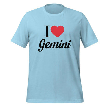 I Heart Gemini T-Shirt (unisex) - Ocean Blue / M