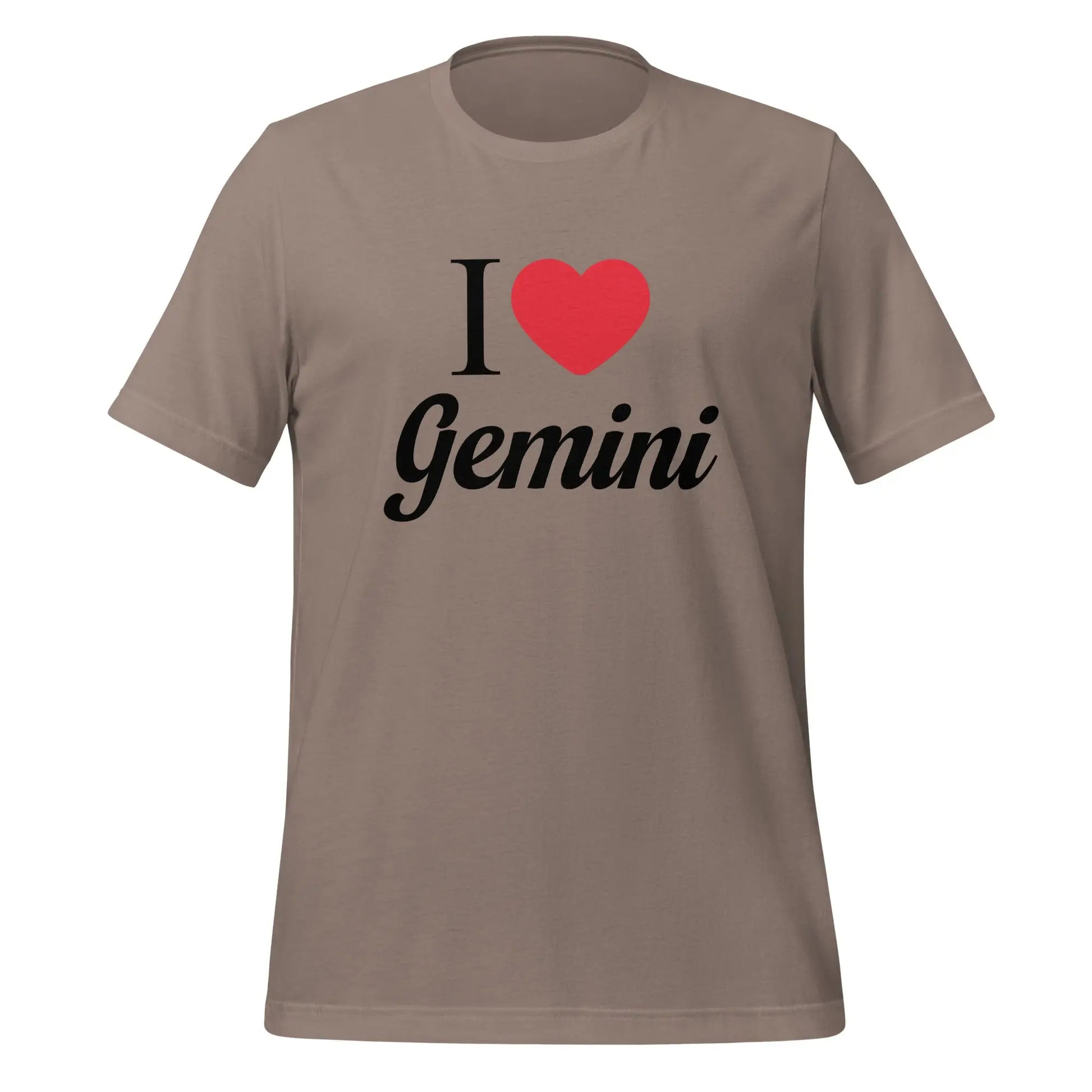 I Heart Gemini T-Shirt (unisex) - Pebble / M