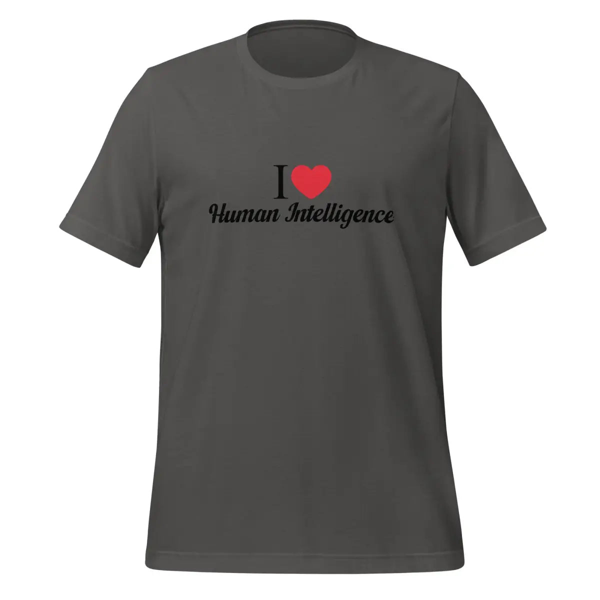 I Heart Human Intelligence T-Shirt (unisex) - Asphalt / M