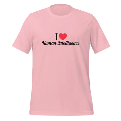 I Heart Human Intelligence T-Shirt (unisex) - Pink / M