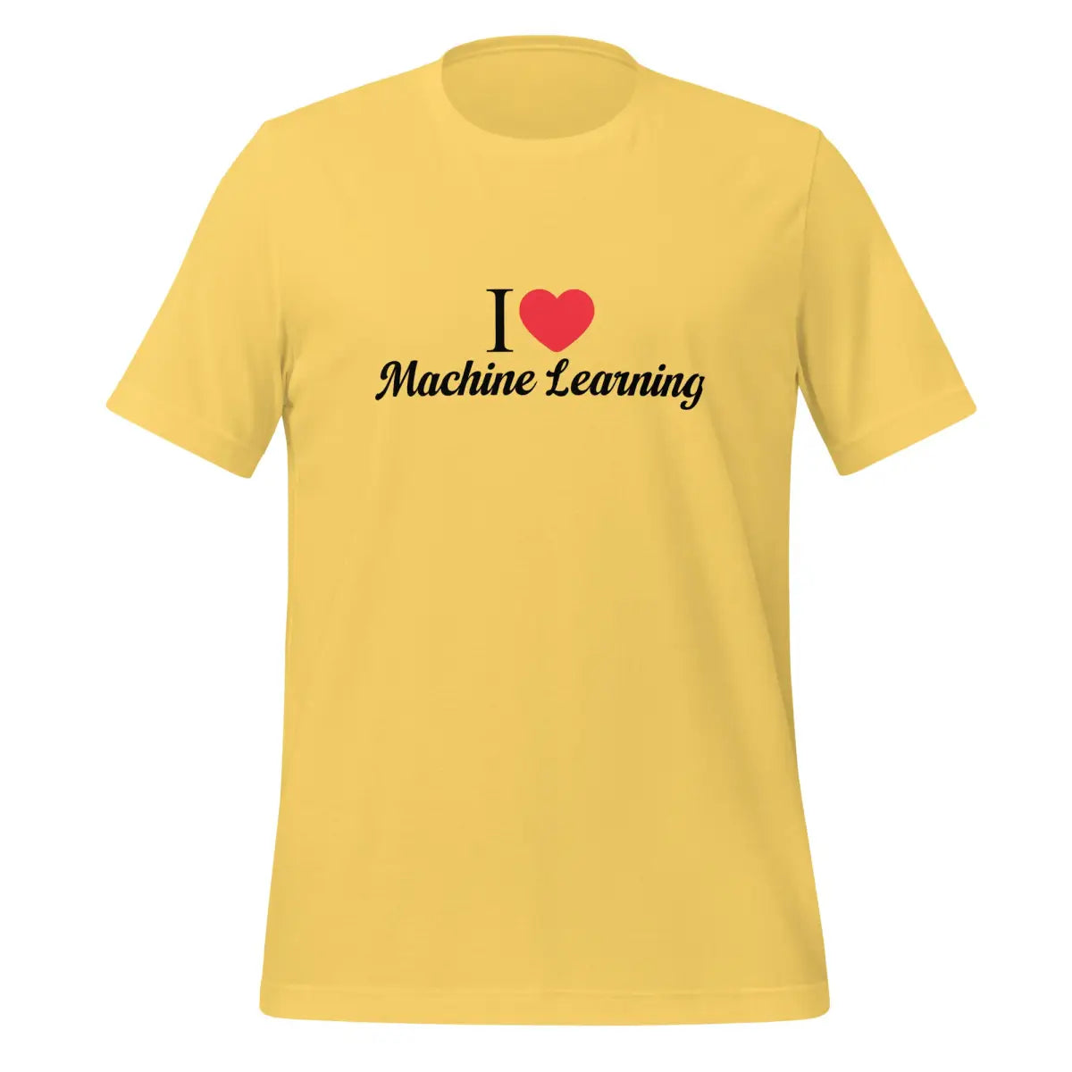 I Heart Machine Learning T-Shirt 3 (unisex) - Yellow / M