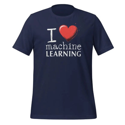 I Heart Machine Learning T-Shirt (unisex) - Navy / M