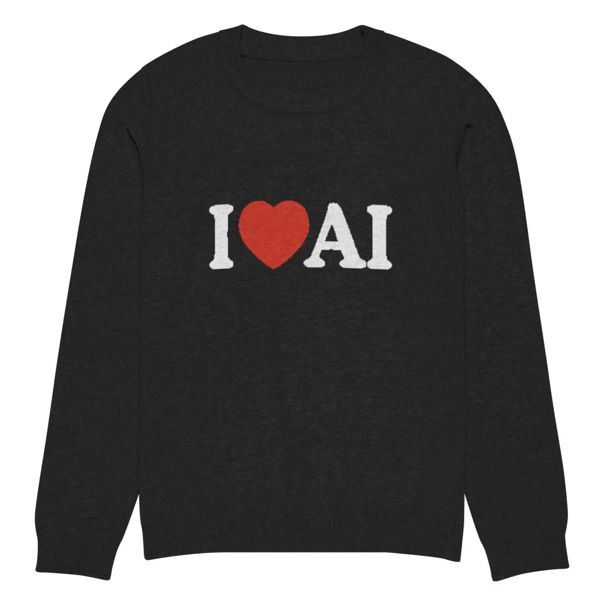 I Love AI Knitted Crew Neck Sweater (unisex) - 2XL