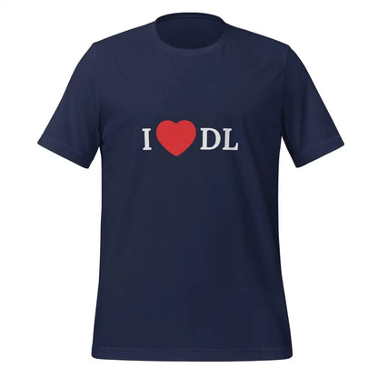 I Love DL (Deep Learning) T-Shirt (unisex) - Navy / M