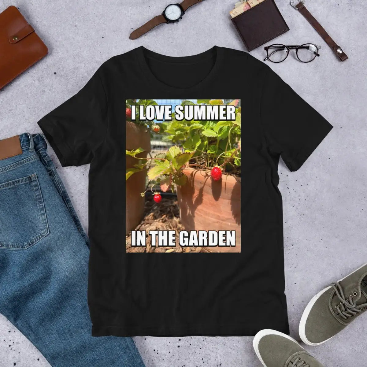 I Love Summer in the Garden @sama Meme T-Shirt (unisex)