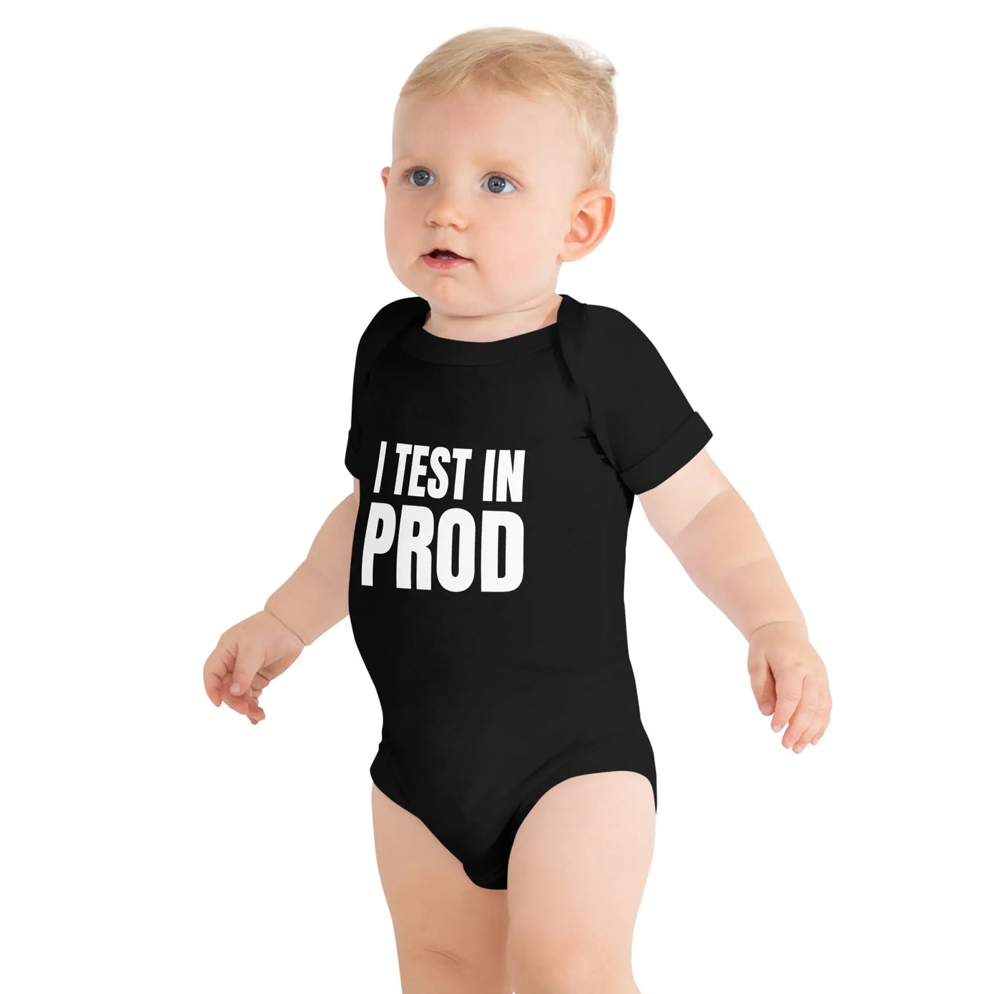 I Test in Prod Short Sleeve One-Piece (baby)