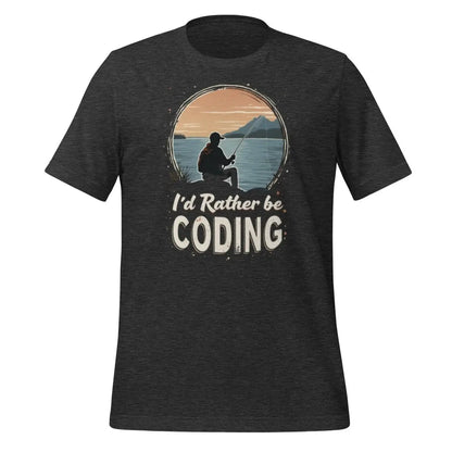 I’d Rather Be Coding T-Shirt 2 (unisex) - Dark Grey Heather / M