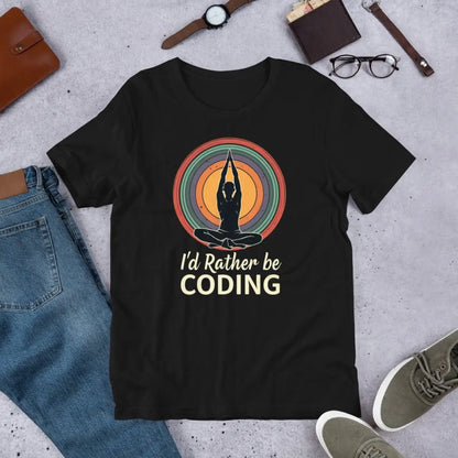 I’d Rather Be Coding T-Shirt 3 (unisex)