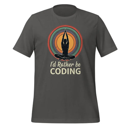 I’d Rather Be Coding T-Shirt 3 (unisex) - Asphalt / M