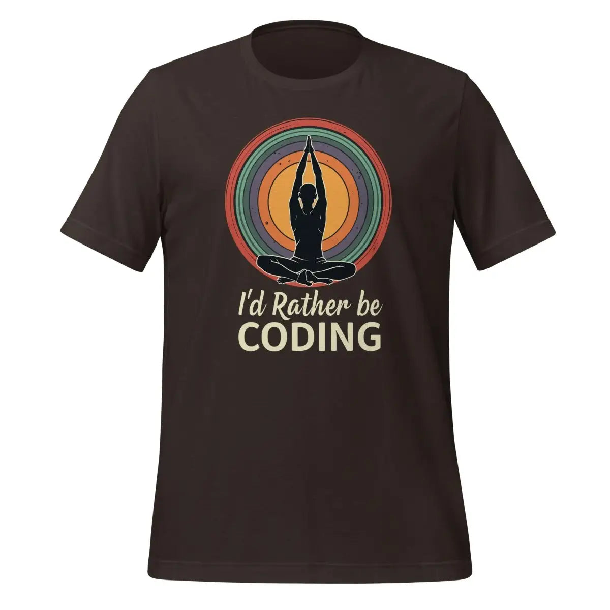 I’d Rather Be Coding T-Shirt 3 (unisex) - Brown / M